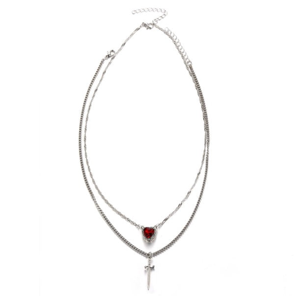 Conjunto Colares Coração e Espada