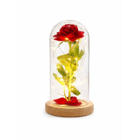 Rosa Encantada A Bela e A Fera - Luminária Abajur com LED