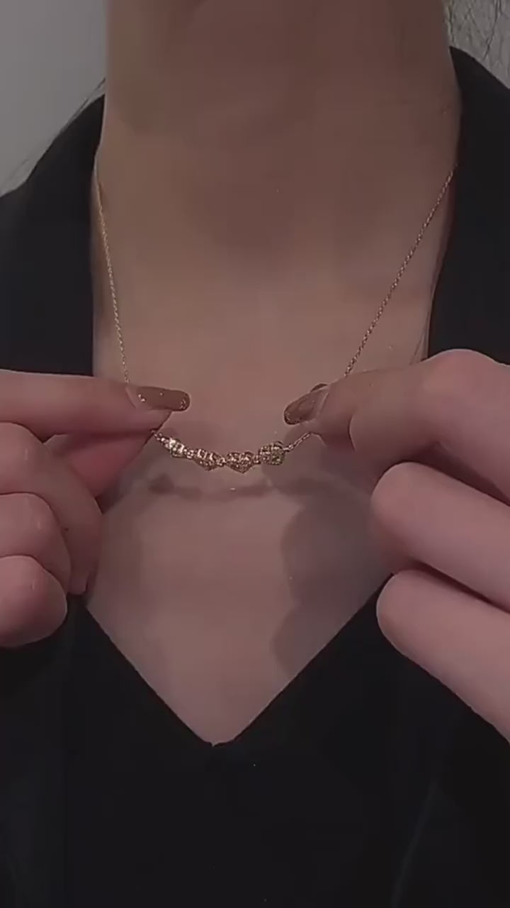 Colar 2 em 1 - Trevo e Corações